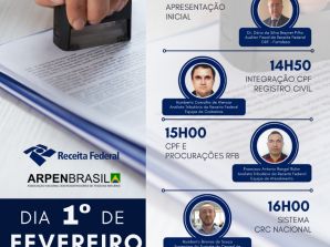 Receita Federal do Brasil convida Registradores Civis para evento virtual